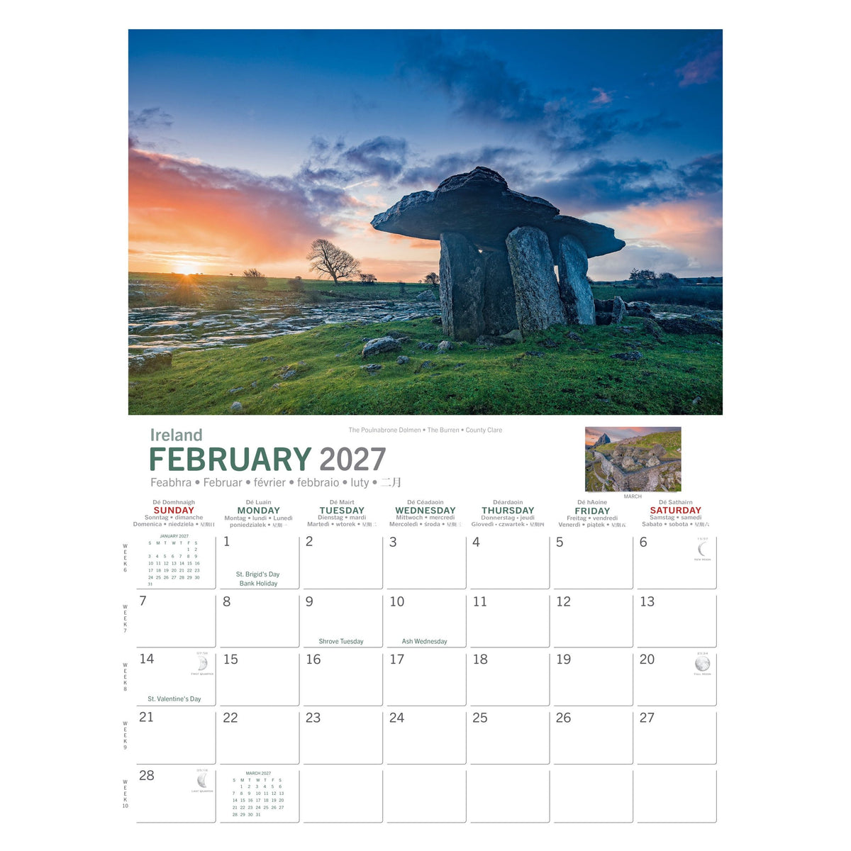 Ireland's Ancient Heritage Calendar 2027