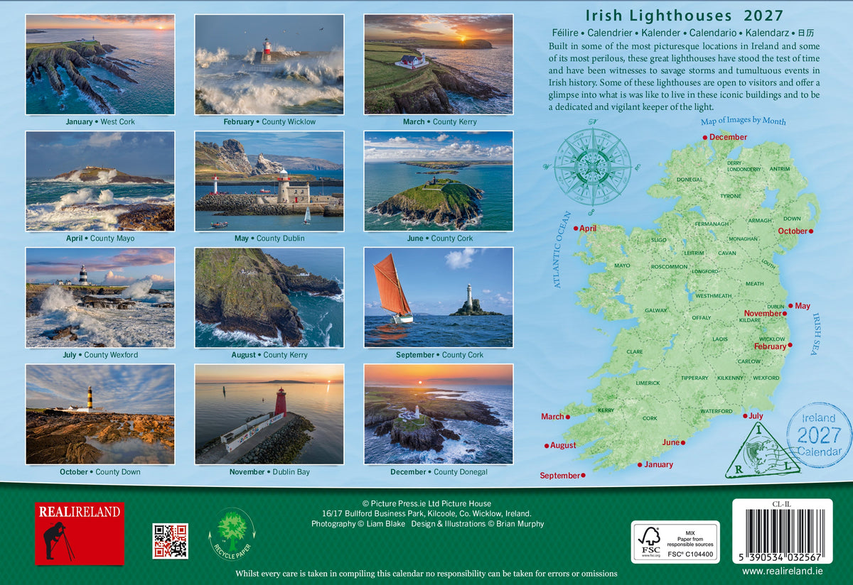 Irish Lighthouses Calendar 2027