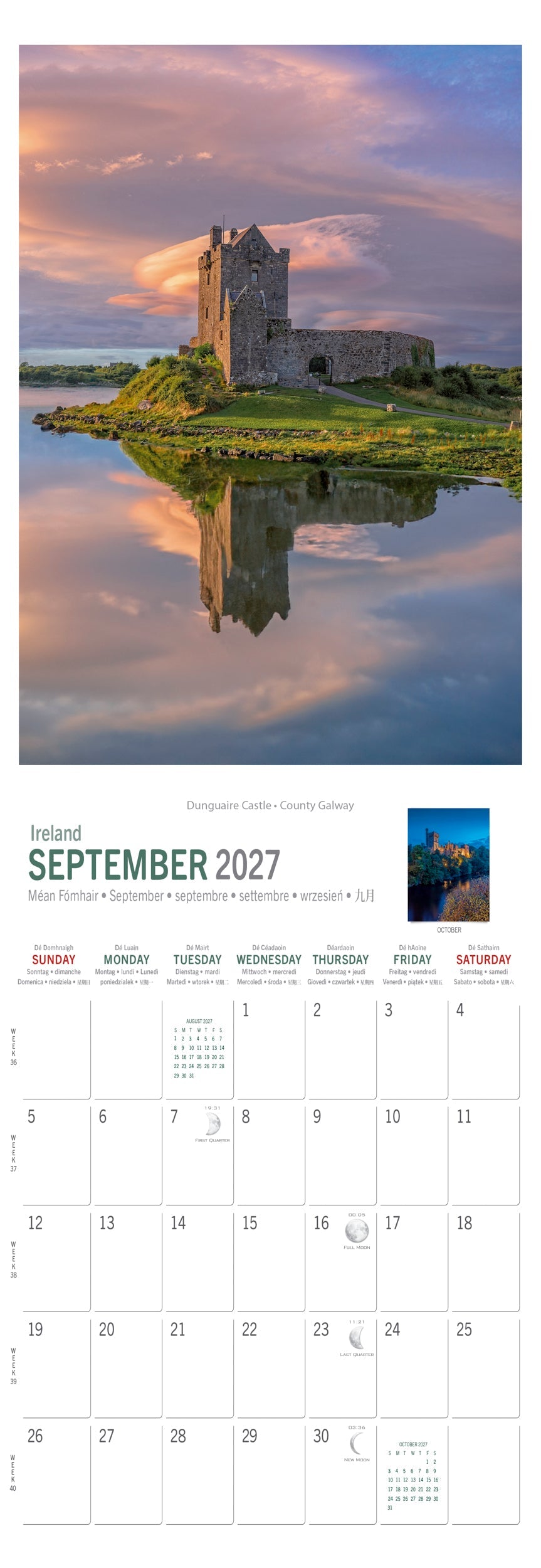 Slim Irish Castles Calendar 2027