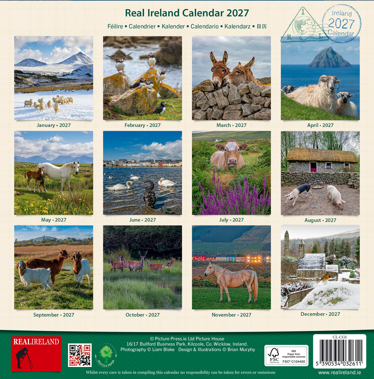 Irish Creatures Great and Small Calendar 2027