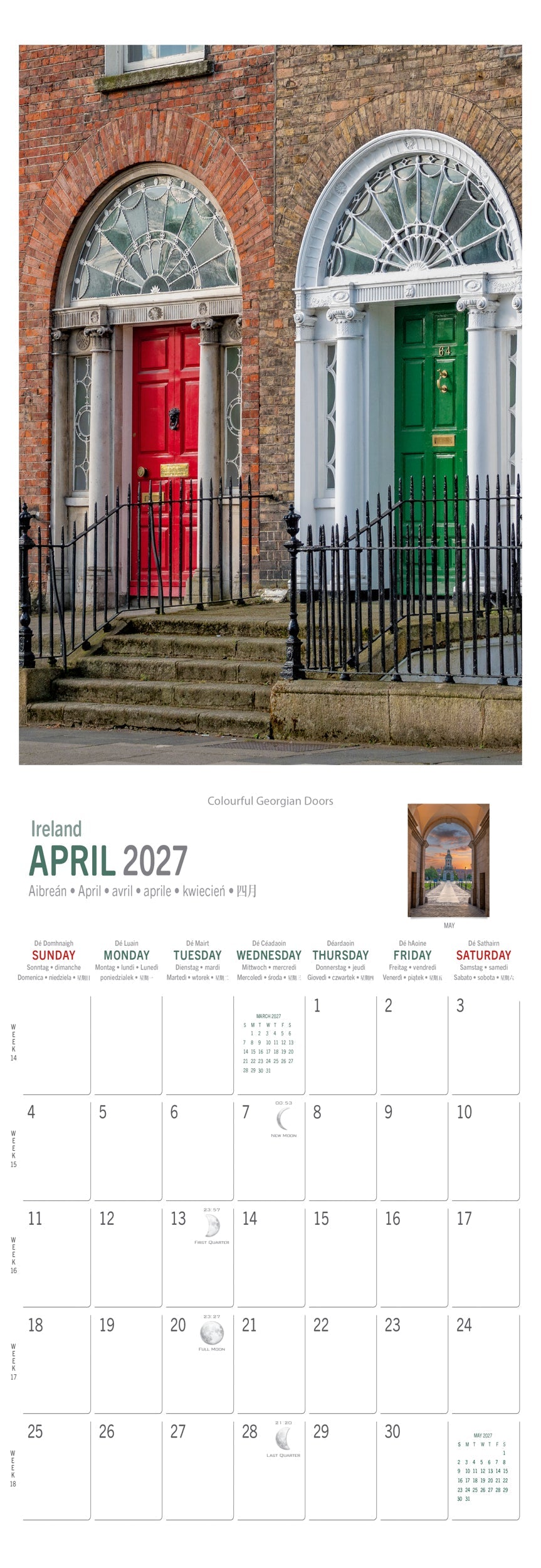 Slim Dublin Calendar 2027