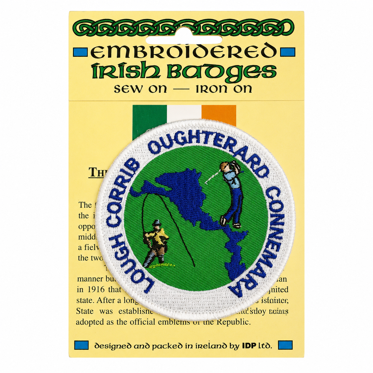 Lough Corrib Oughterard Embroidered Irish Badge Patch