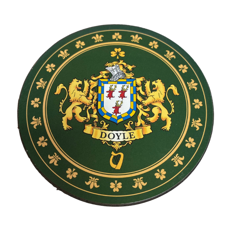 Doyle Family Surname Crest Coaster