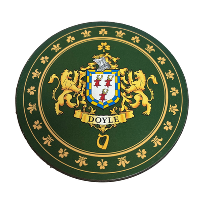Doyle Family Surname Crest Coaster