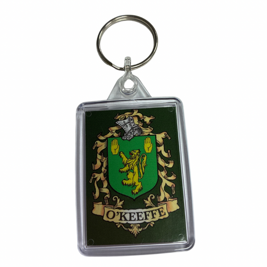 O'Keeffe Surname Family Crest Keyring