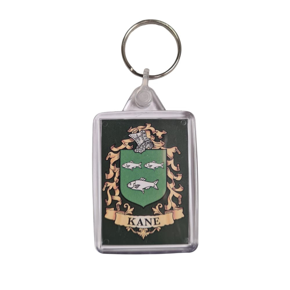 Kane Surname Family Crest Keyring