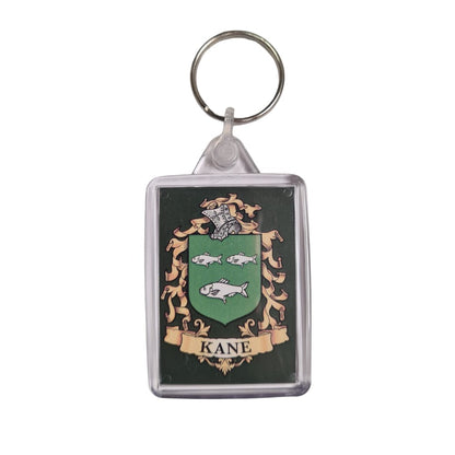 Kane Surname Family Crest Keyring