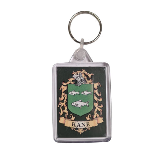 Kane Surname Family Crest Keyring