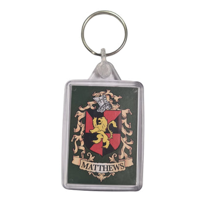 Matthews Surname Family Crest Keyring
