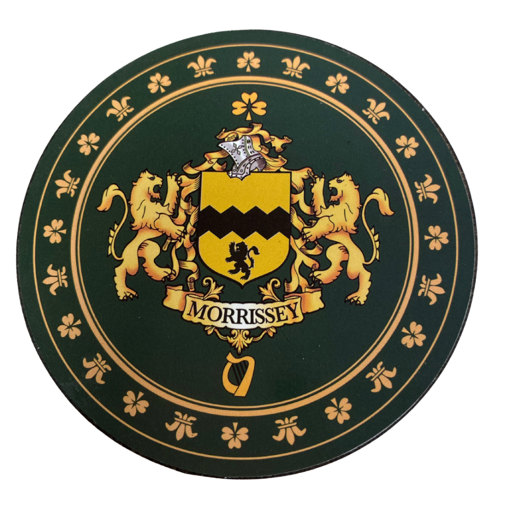 Morrissey Family Surname Crest Coaster