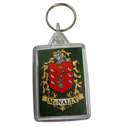McNally Surname Family Crest Keyring