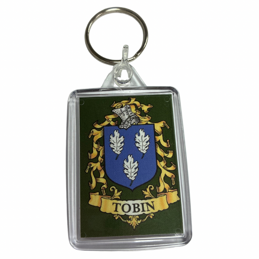 Tobin Surname Family Crest Keyring