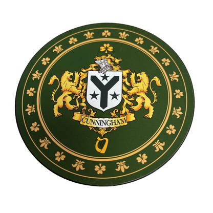 Cunningham Family Surname Crest Coaster