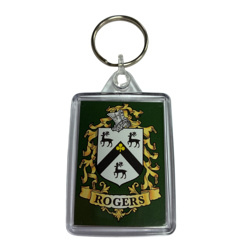Rogers Surname Family Crest Keyring