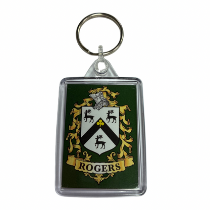 Rogers Surname Family Crest Keyring