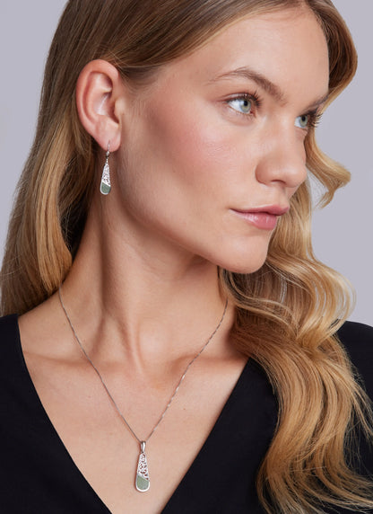 Connemara Trinity Long Drop Pendant Earrings by Solvar
