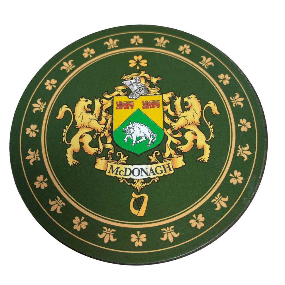 McDonagh Family Surname Crest Coaster