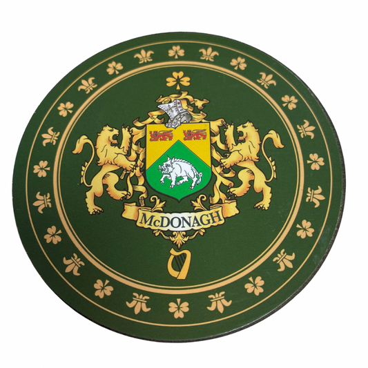 McDonagh Family Surname Crest Coaster