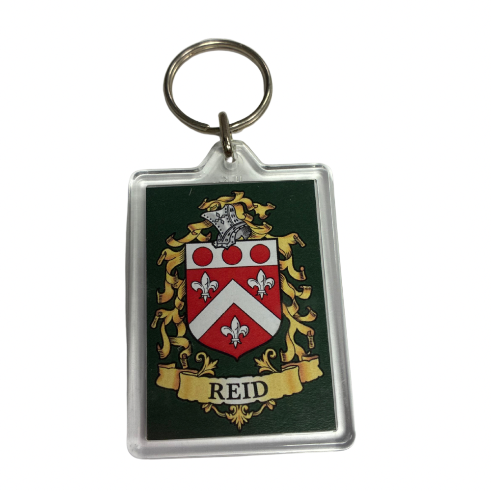 Reid Surname Family Crest Keyring