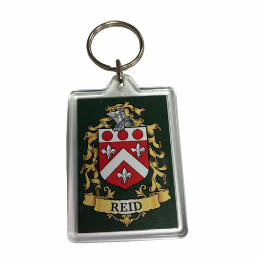 Reid Surname Family Crest Keyring