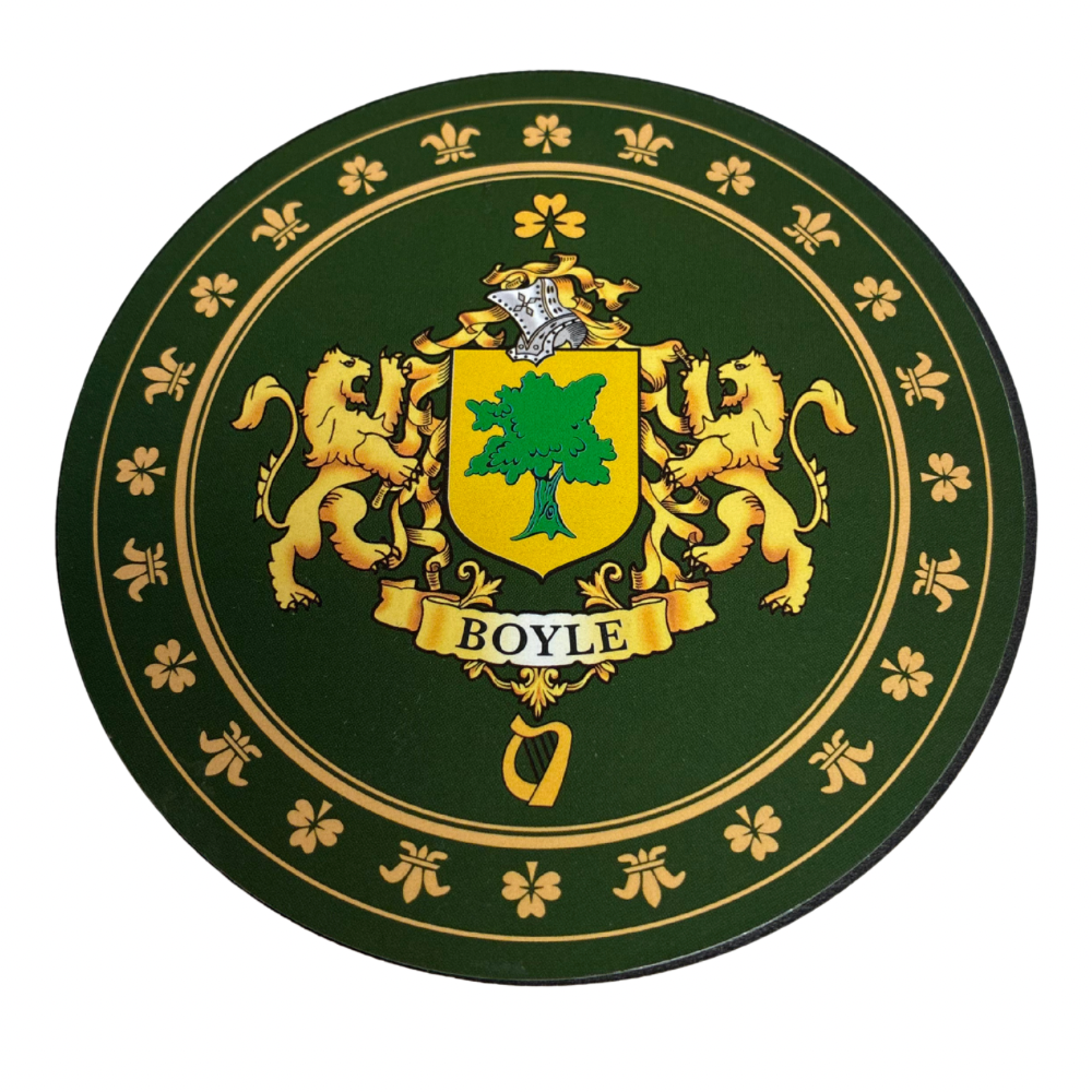 Boyle Family Surname Crest Coaster