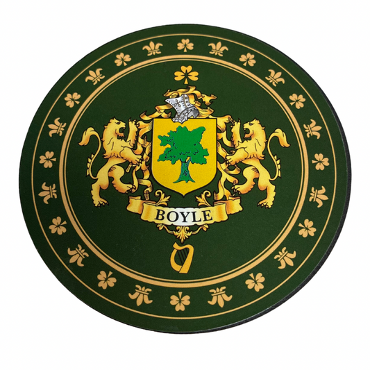 Boyle Family Surname Crest Coaster