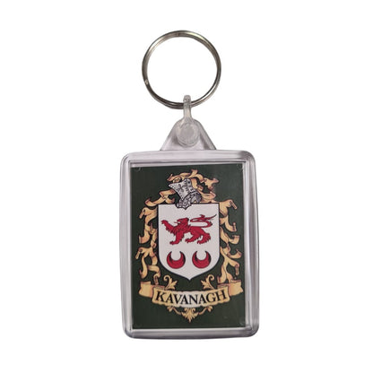 Kavanagh Surname Family Crest Keyring