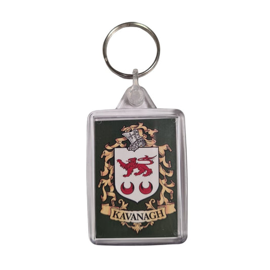 Kavanagh Surname Family Crest Keyring