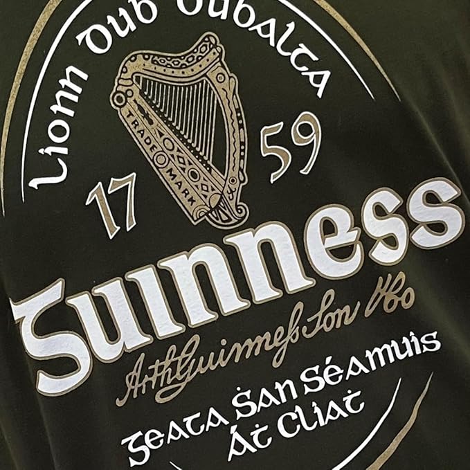 Guinness Bottle Green Irish Label Men's T-Shirt