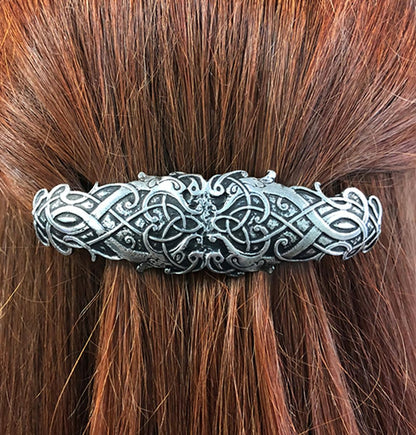 Mullingar Pewter Barrette Hair Clip Celtic Dragon Design