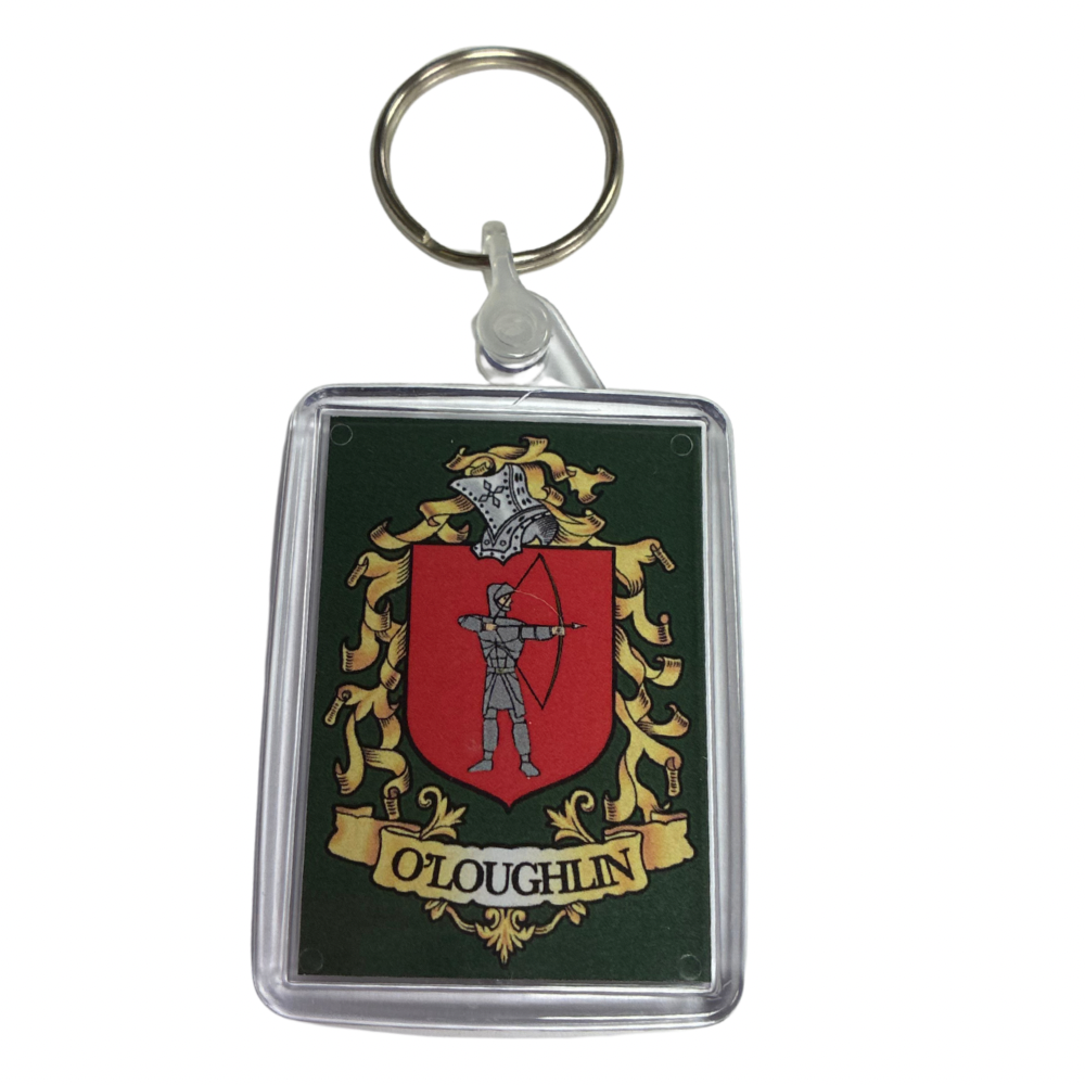 O'Loughlin Surname Family Crest Keyring