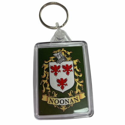 Noonan Surname Family Crest Keyring