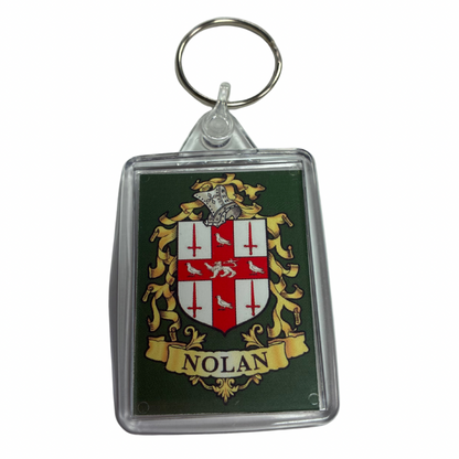 Nolan Surname Family Crest Keyring