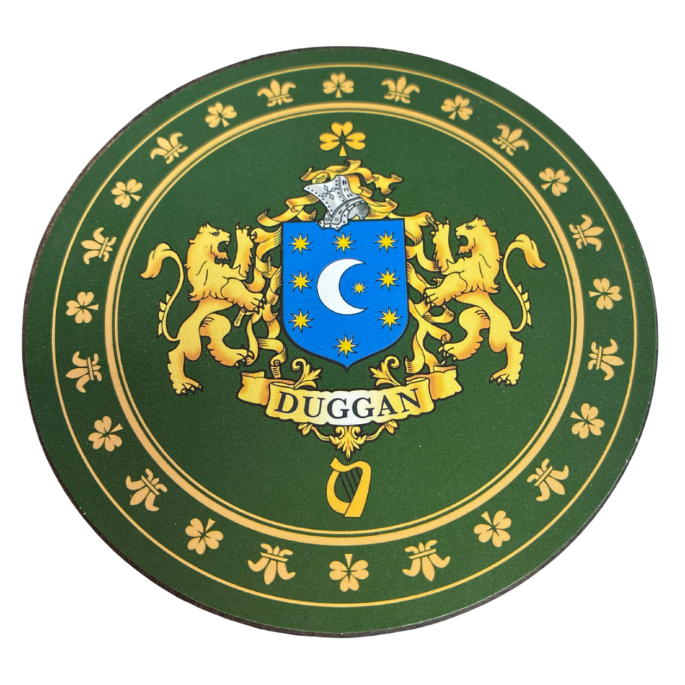 Duggan Family Surname Crest Coaster