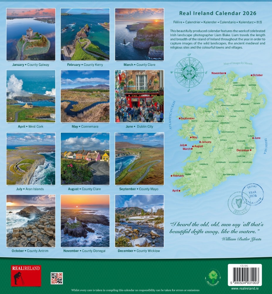 Real Ireland Large Calendar 2026