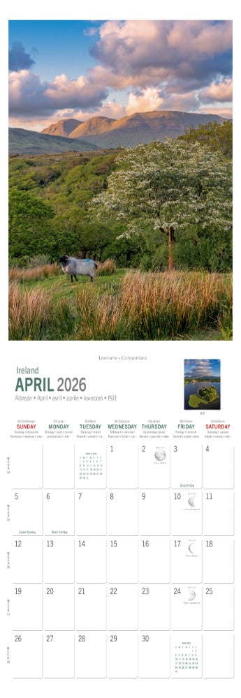 Scenic Ireland Slim Calendar 2026