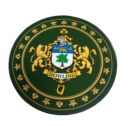 Dowling Family Surname Crest Coaster