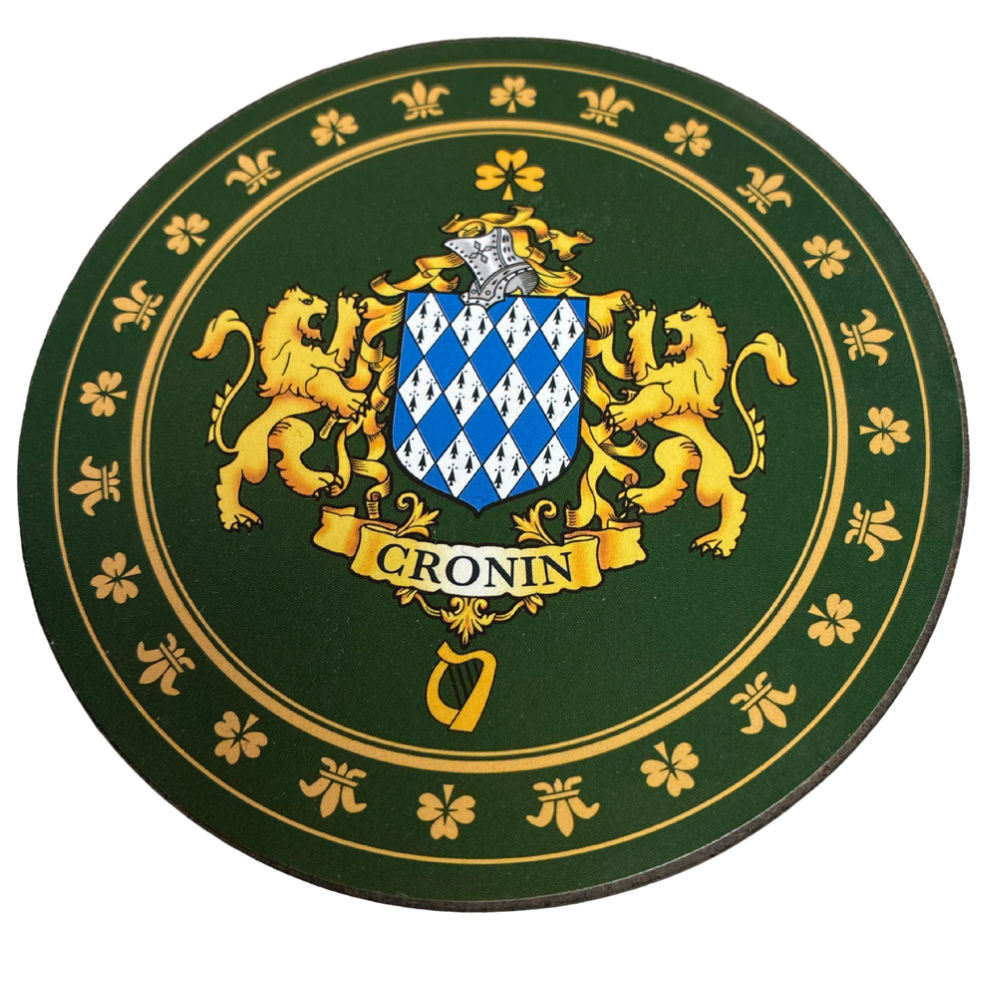 Cronin Family Surname Crest Coaster