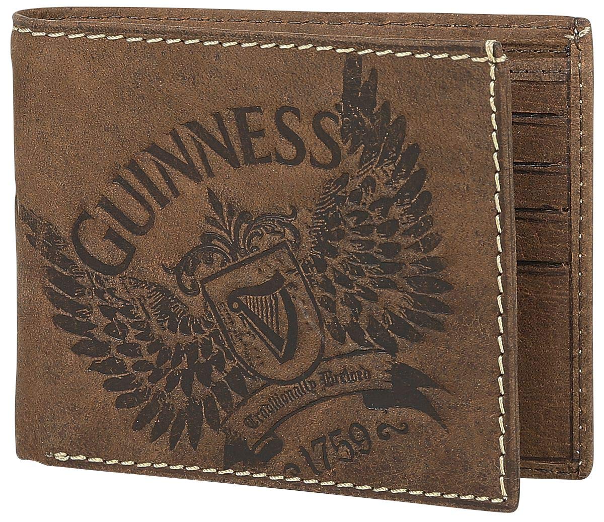 Guinness Tan Leather Wallet with Embossed Wings