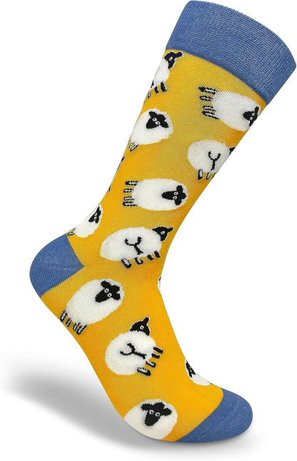 Whimsical Socks by Thomas Joseph Yellow Sheep Unisex Socks