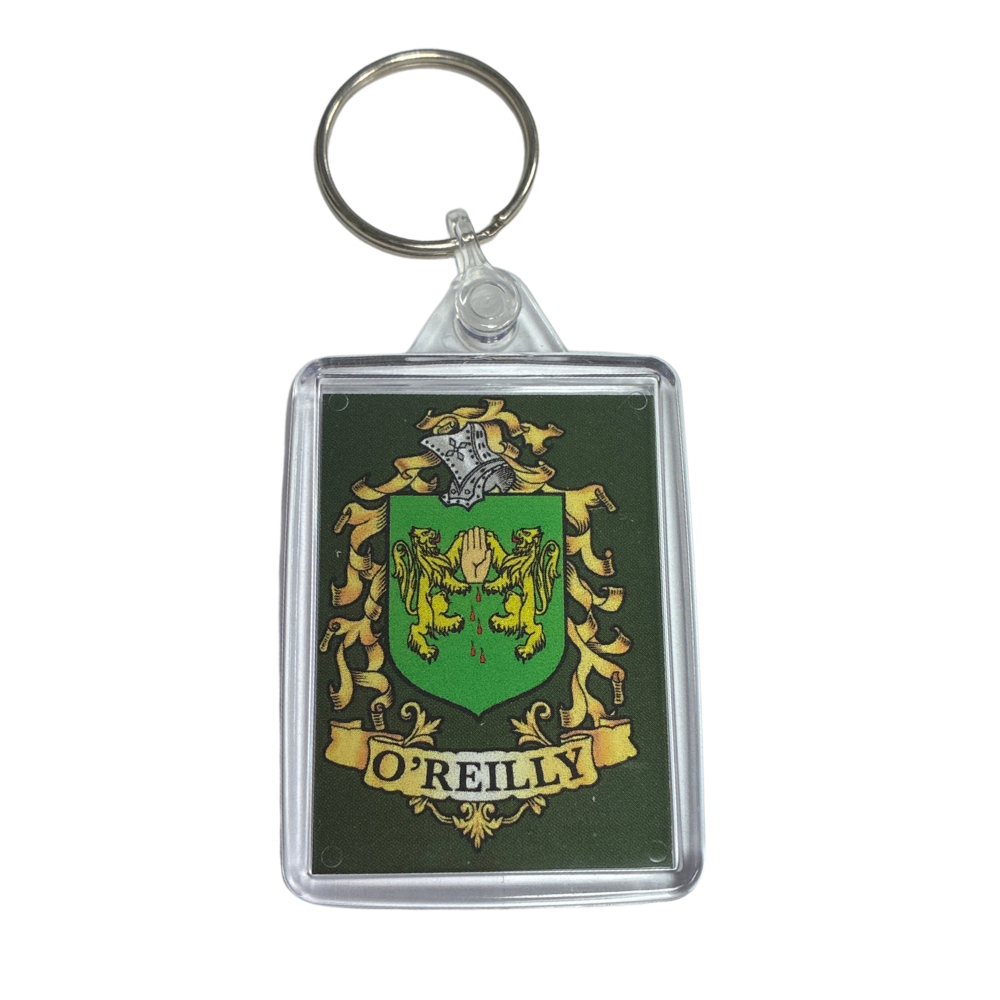 O'Reilly Surname Family Crest Keyring