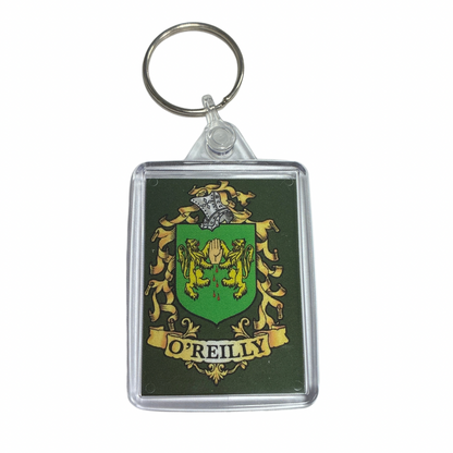 O'Reilly Surname Family Crest Keyring