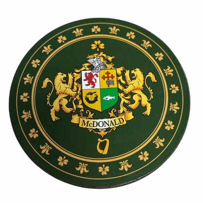 McDonald Family Surname Crest Coaster