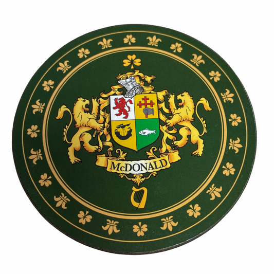McDonald Family Surname Crest Coaster