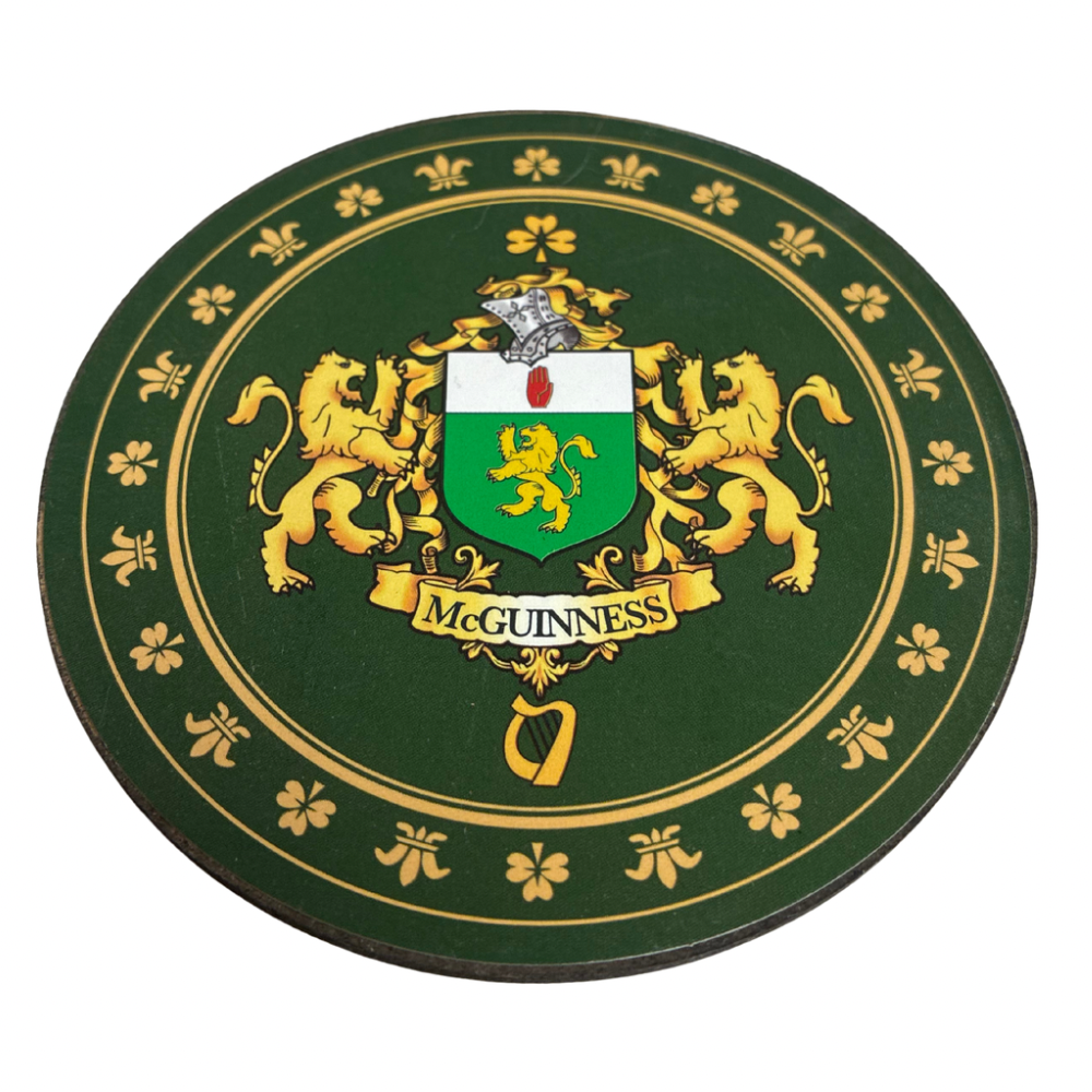 McGuinness Family Surname Crest Coaster