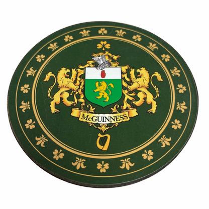 McGuinness Family Surname Crest Coaster