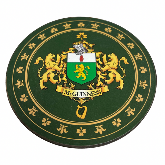 McGuinness Family Surname Crest Coaster