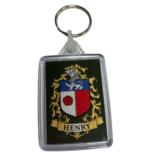 Henry Surname Family Crest Keyring