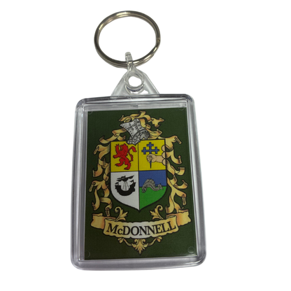 McDonnell Surname Family Crest Keyring