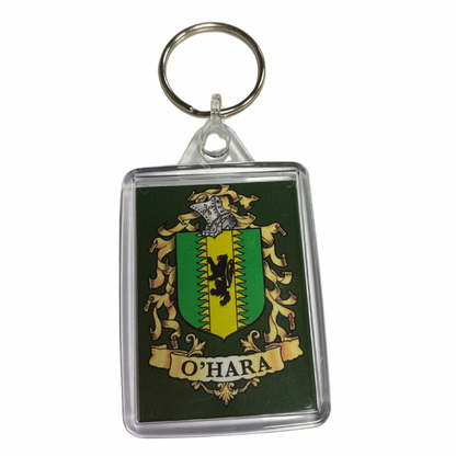 O'Hara Surname Family Crest Keyring